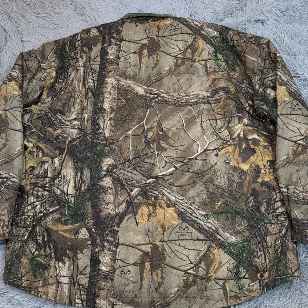 VTG Carhartt Jacket Mens XXL Camo Canvas Woodlands Hunting Barn Chore Realtree